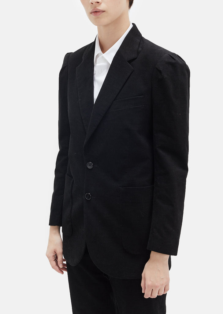 Puff Shoulder Cotton Blazer