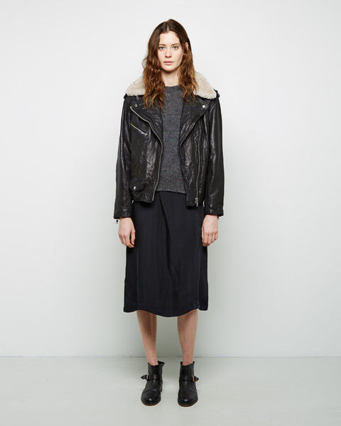 Benny Washed Leather Aviator – La Garçonne