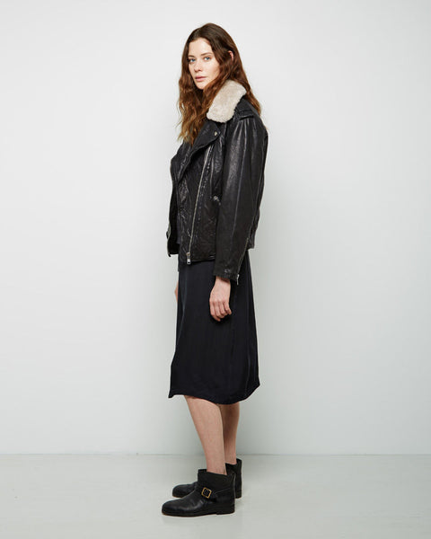 ISABEL MARANT ETOILE　レザージャケット　本革　ブラック Benny Washed Leather Aviator – La Garçonne