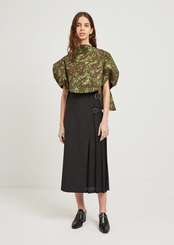 Pleated Panel Skirt