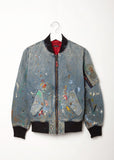 Denim MA-1 Art Damaged Jacket