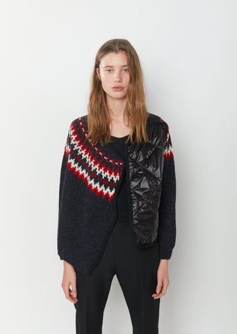 Wool Quilted Cardigan Jacket