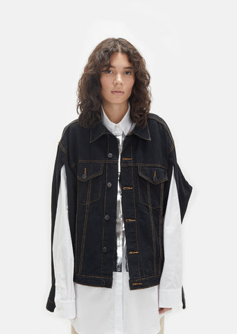 Unisex Vintage Denim Cape