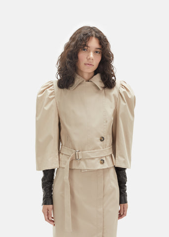 Cotton Percale Cropped Jacket