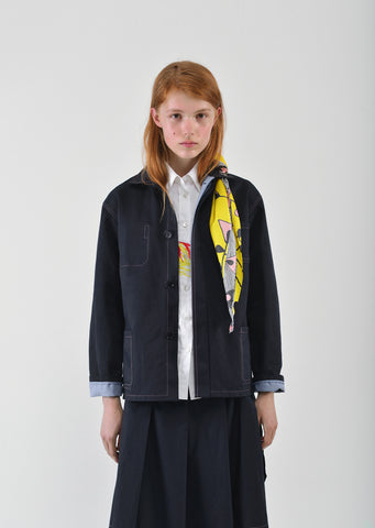 Bonded Cotton Linen Drill Jacket