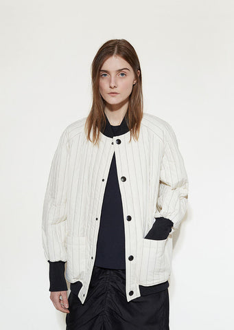 Stripe Bomber Jacket