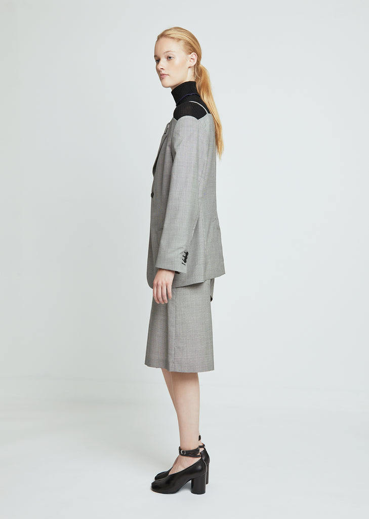 Pied De Poule Wool Blazer