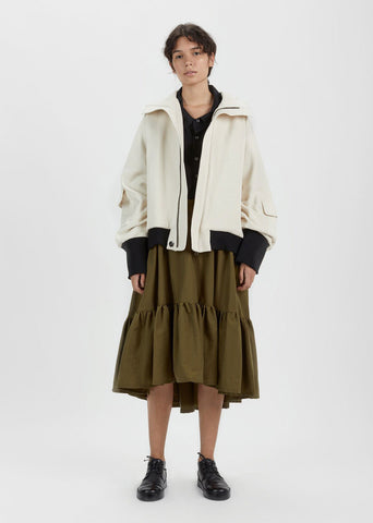 Oversized Cotton Blouson Jacket