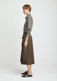Fleet Fluid Wool Midi Skirt