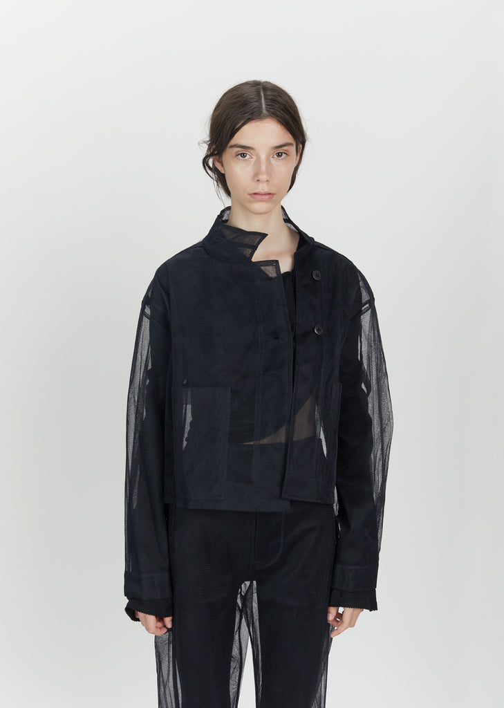Shifted Seam Box Nylon Jacket