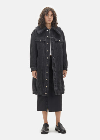 Sherpa Lined Denim Coat