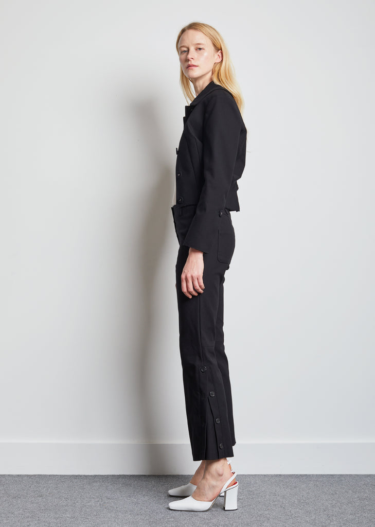 Stretch Cotton Flared Trouser