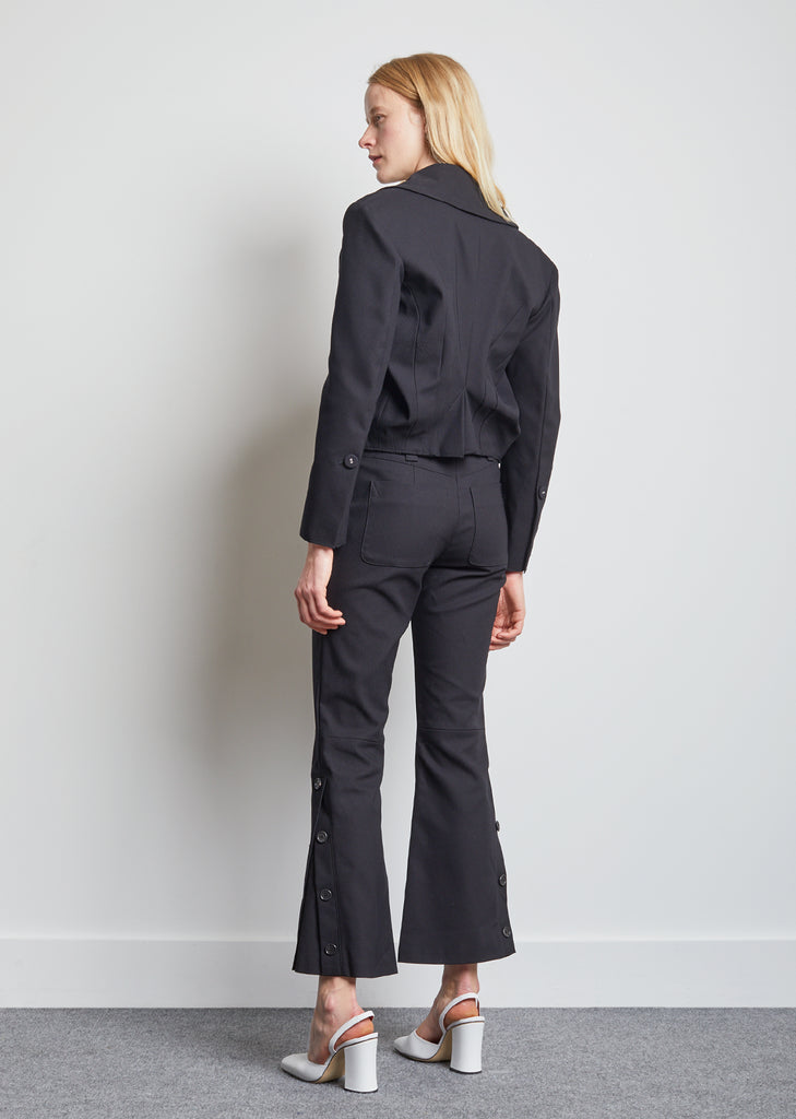 Stretch Cotton Flared Trouser