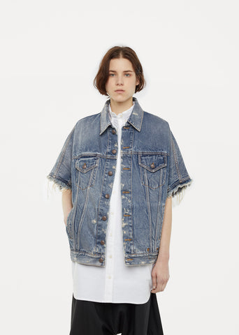 Drop Shoulder Denim Vest