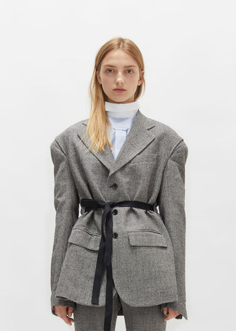 Notched Lapel Single Breasted Blazer