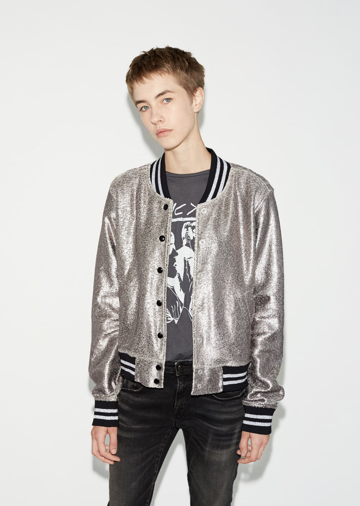 Shrunken Metallic Roadie Jacket