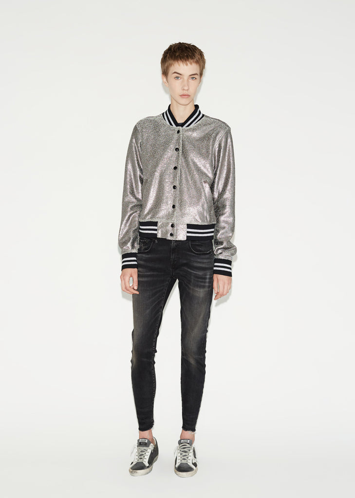 Shrunken Metallic Roadie Jacket