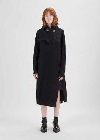 Melton Wool Dress Long Jacket