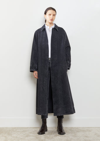 Luster Belted Selvage Denim Coat