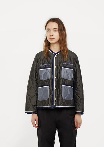 Quilted Jacket with Flower Patch