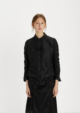 Ruched Silk Jacket