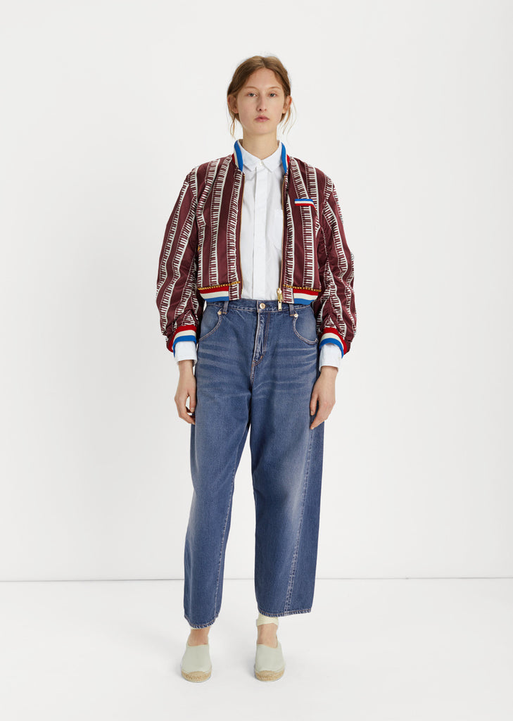 Reversible Keyboard Printed Bomber Jacket