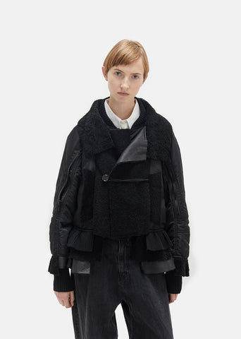 Sheepskin Down Bomber Jacket