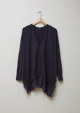 Organic Cotton & Wool Blend Blouse Hem Cardigan