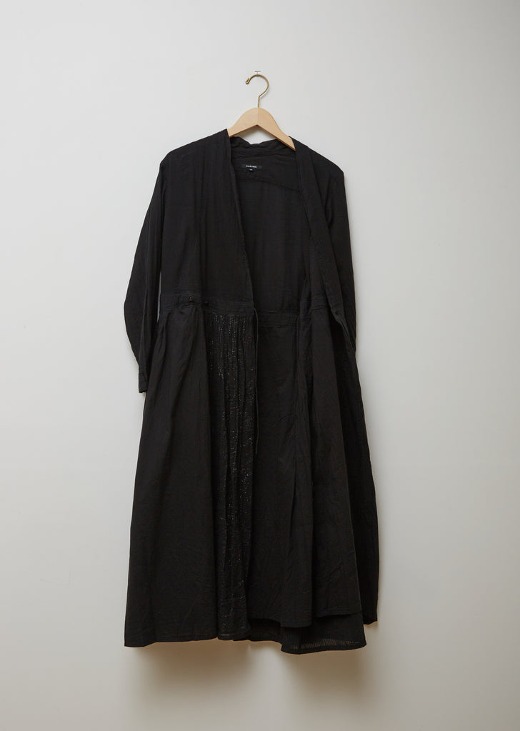 Japanese Sake Dyed Pleated Front Wrap Dress
