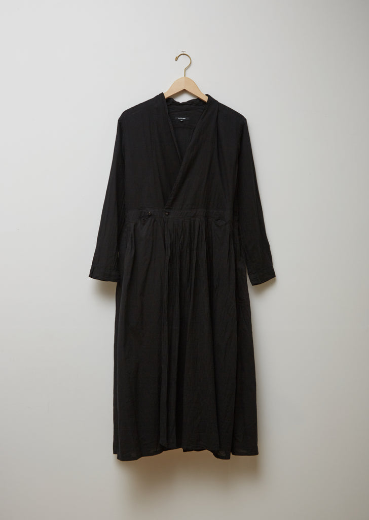 Japanese Sake Dyed Pleated Front Wrap Dress