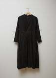 Japanese Sake Dyed Pleated Front Wrap Dress