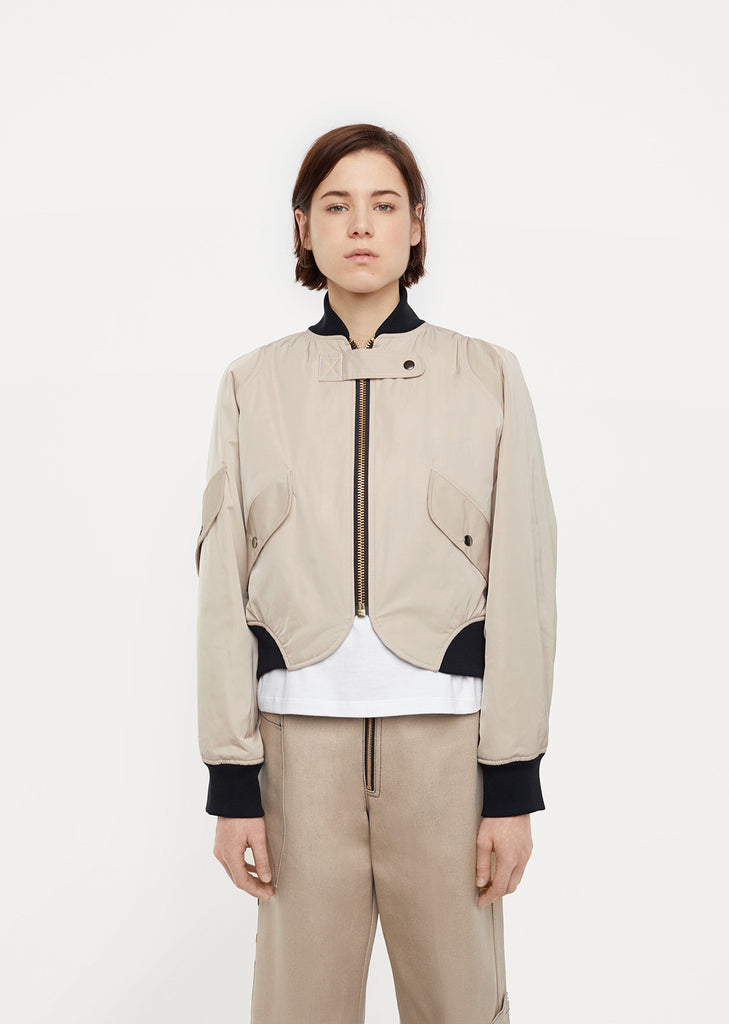 Cropped Flight Bomber Jacket