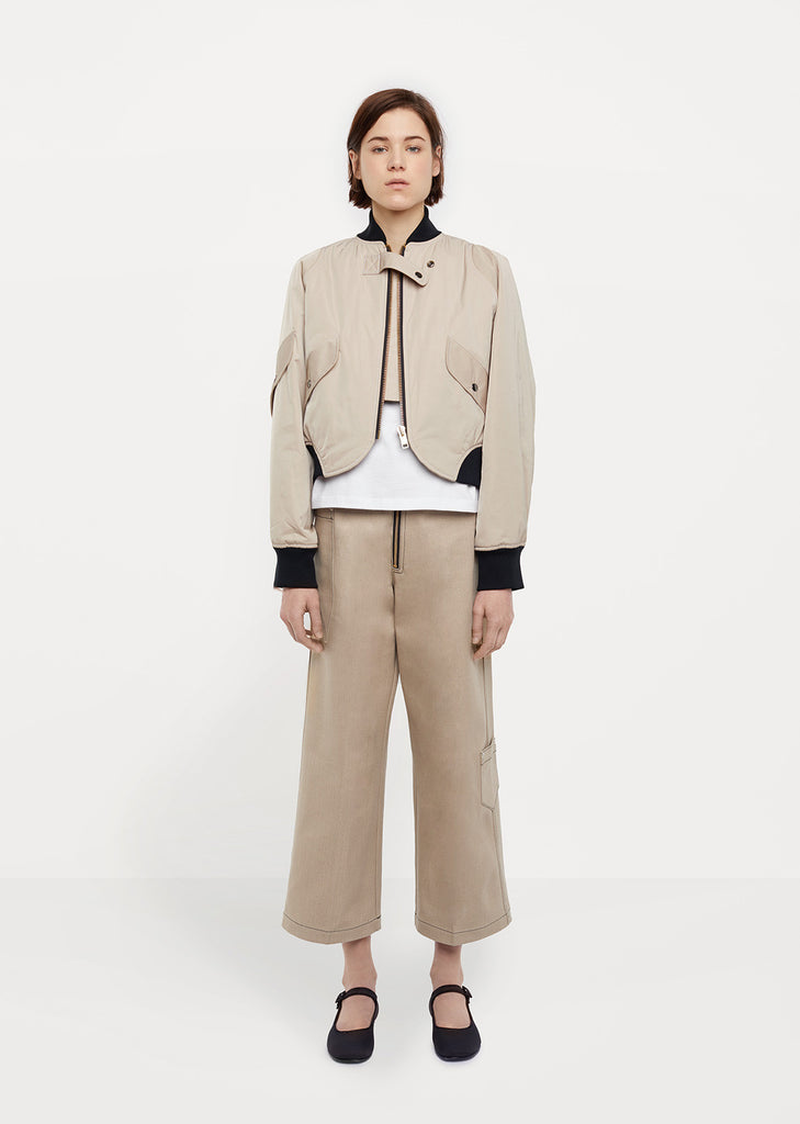 Cropped Flight Bomber Jacket