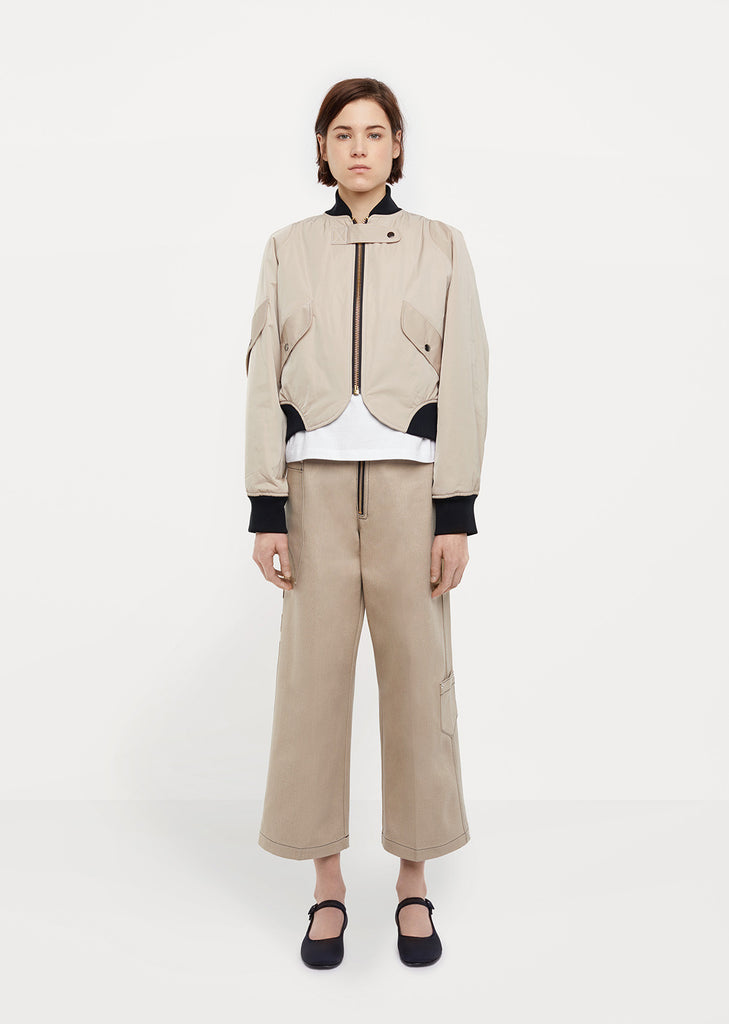 Cropped Flight Bomber Jacket