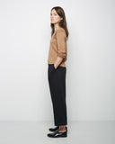 Gathered Sleeve V-Neck