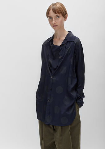 Front Drape Polka Dot Jacket