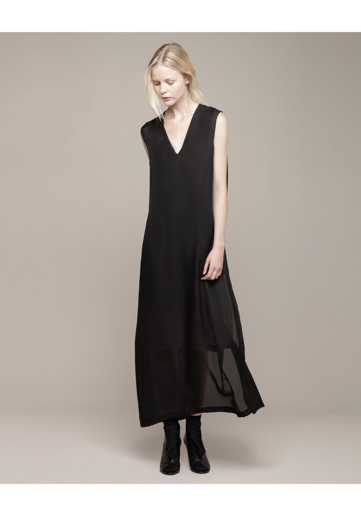 Tiered V Column Dress