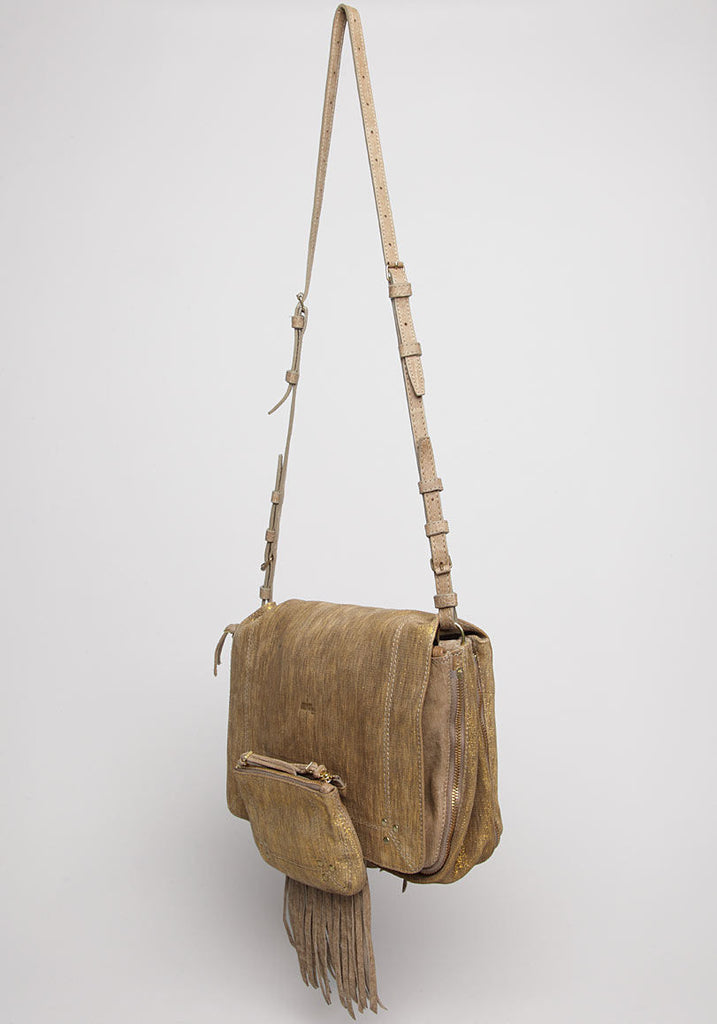 Igor Metallic Suede Bag