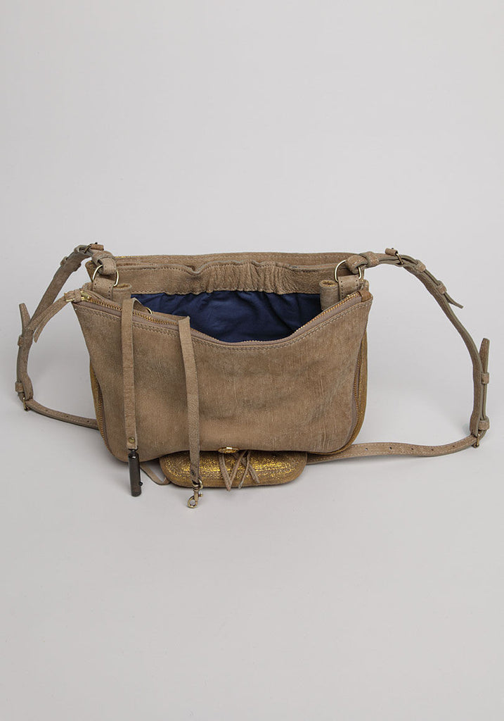 Igor Metallic Suede Bag