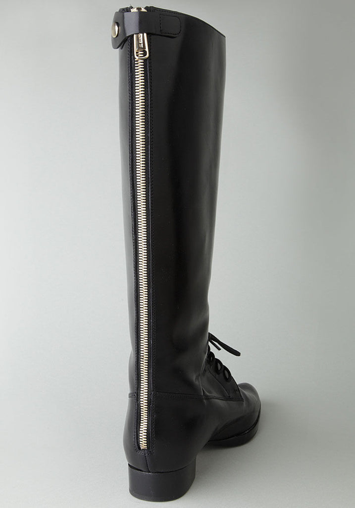 Lace-Up Back-Zip Boot