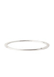 Silver Oval Bangle with Cognac Diamond