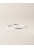 Silver Oval Bangle with Cognac Diamond