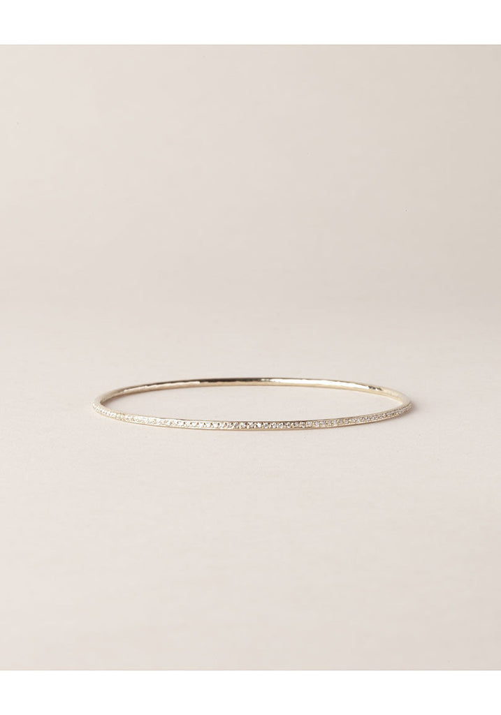 White Gold Bangle with Diamonds