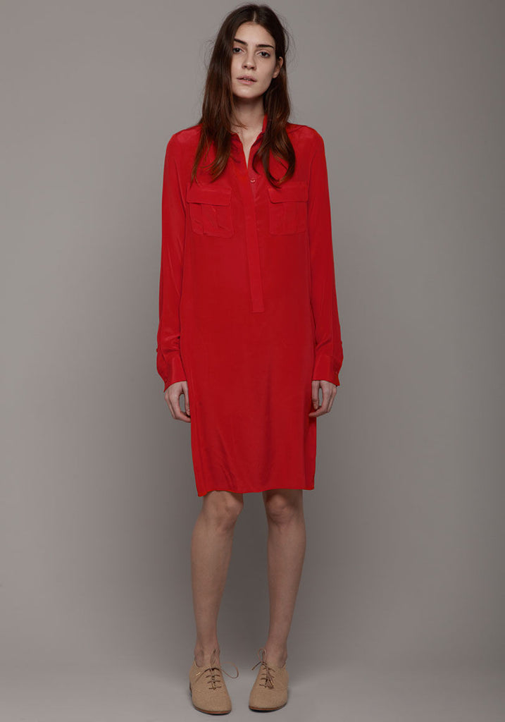 Crepe de Chine Shirtdress