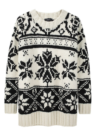 Handknit Jacquard Sweater