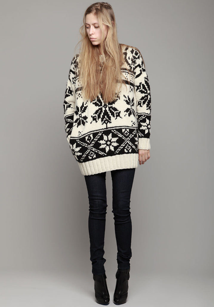 Handknit Jacquard Sweater