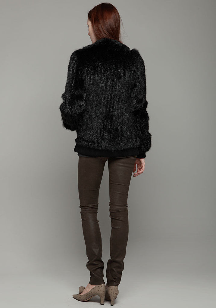 Knitted Rabbit Fur Coat