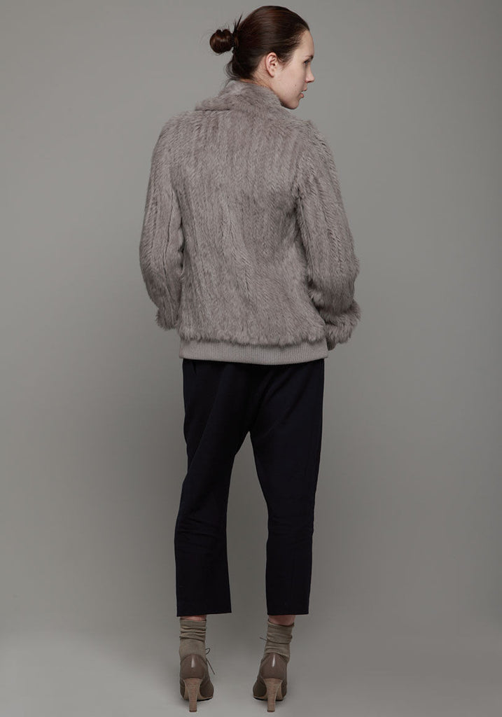 Knitted Rabbit Fur Coat