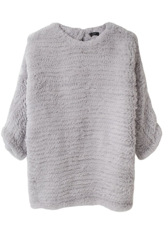 Knitted Rabbit Fur Sweater