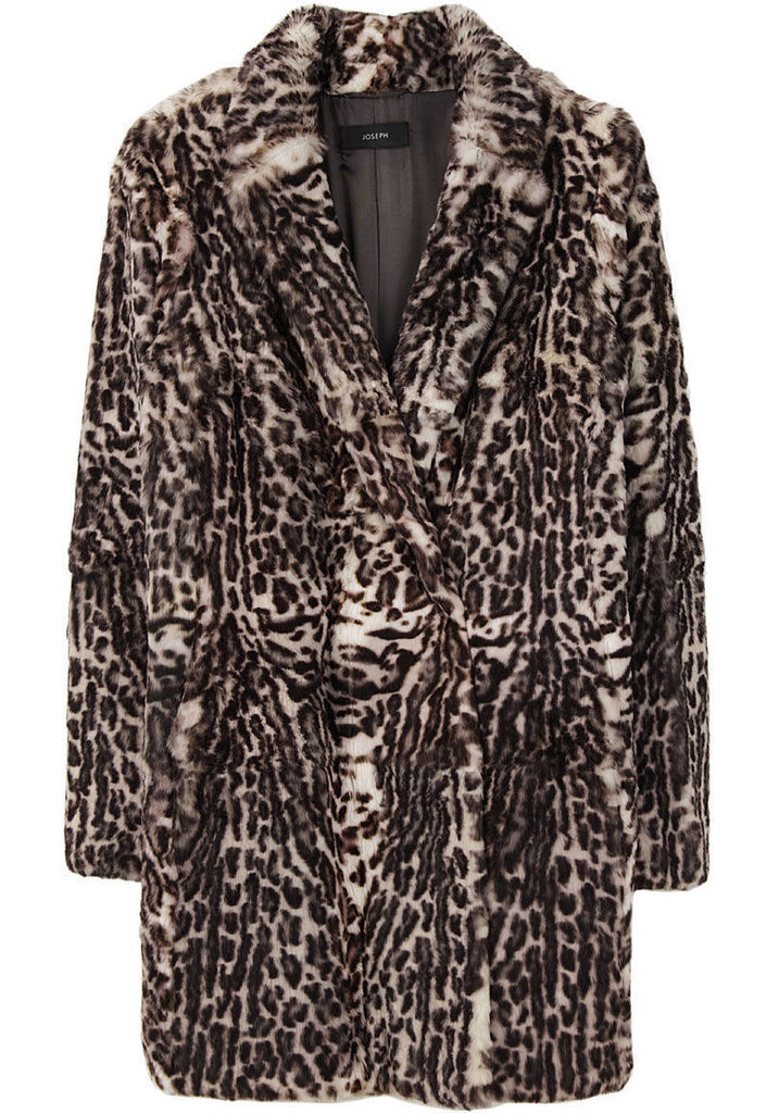 Printed Rabbit Fur Coat